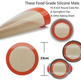 LMETJMA Round Silicone Baking Mat – Non-Stick Reusable Oven Mat