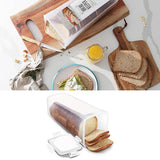 Clear Airtight Bread Loaf Container – Tall Bread Box with Lid for Fresh Storage