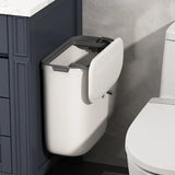 Bathroom Wall Mounted Trash Can with Lid – Waterproof Narrow Hanging Rubbish Bin 7L / 9L