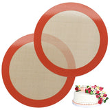 LMETJMA Round Silicone Baking Mat – Non-Stick Reusable Oven Mat