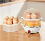 Double Layer Electric Egg Boiler – Multifunctional Mini Egg Steamer & Breakfast Maker (350W, 220V)