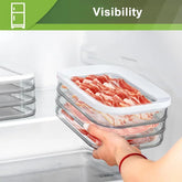 2L Refrigerated Fresh-Keeping Food Storage Box with Lid – 3-Layer Sealed Deli Meat Container