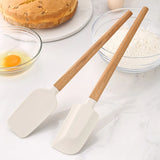 Non-Stick Silicone Baking Spatula with Wooden Handle β Heat-Resistant Icing & Jam Spreader
