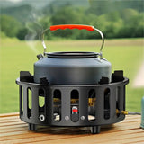 Portable 7-Core High-Power Camping Stove β 19800W Windproof Gas Burner with Electronic Ignition
