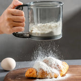 Semi-Automatic Flour Sifter – Hand Press Transparent Baking Sieve