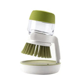 Dish Brush with Soap Dispenser – Multi-Use Palm Scrub Brush with Tray