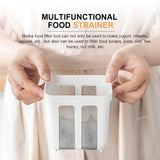 Yogurt Strainer & Whey Separator β 1100ml / 1800ml Greek Yogurt Filter and Food Strainer