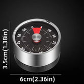 Stainless Steel Magnetic Kitchen Timer – Mechanical 60-Minute Cooking Alarm