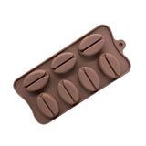 7-Cavity Coffee Bean Silicone Chocolate Mold β Cake, Chocolate & Pastry Baking Tool