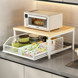 Kitchen Countertop Organizer – Multi-Use Pull-Out Shelf for Microwave, Coffee Machine & Spices