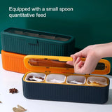 Thickened 4-in-1 Seasoning Box Set – Multifunctional Food-Grade Storage Container with 4 Pots & Spoons