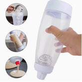 Hand-Cranked Batter Mixing Bottle – Easy Squeeze Pastry Dispenser with Blender Ball