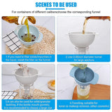 4-in-1 Kitchen Funnels Set – BPA-Free Food Grade Funnels with Detachable Strainer