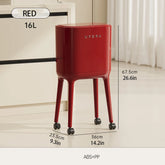 No-Bend High-Leg Trash Can – Press-to-Open Lid, Large Capacity Oval Bin