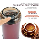 HOMEFISH Electric Coffee & Spice Grinder – Portable Multifunctional Herb, Nut, and Bean Grinder