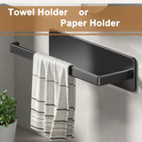 Self-Adhesive Paper Towel Holder No-Punch – Stainless Steel Roll Holder for Kitchen & Bathroom