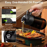 16oz / 470ML Light-Blocking Brown Oil Sprayer – 2-in-1 Olive Oil Dispenser Bottle