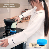 9-in-1 Electric Cleaning Brush – Spin Scrubber for Kitchen, Bathroom & Home