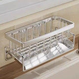 Kitchen Sponge Holder & Sink Drain Rack – Stainless Steel Soap & Towel Organizer