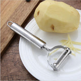 Stainless Steel Julienne Peeler & Vegetable Slicer – Multi-Functional Potato, Carrot, Cucumber & Fruit Grater Tool
