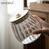 Clear Glass Kitchen Storage Jars – Airtight Canisters for Tea, Coffee Beans, Grains & Candy