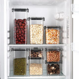 5PCS Transparent Sealed Jar Food Storage Set – Stackable Multigrain Kitchen Organizer