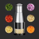 Stainless Steel Garlic Chopper β Manual Press Garlic Crusher & Vegetable Slicer
