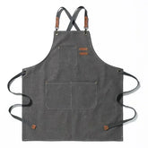 New Fashion Canvas Kitchen Apron – Adjustable Cross-Back Chef Apron for Men & Women