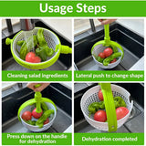 LMETJMA 3 Quart Large Capacity Salad Spinner β 2 in 1 Collapsible Colander & Vegetable Washer