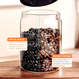 Vacuum Sealed Glass Jar – Airtight Coffee, Tea & Food Storage