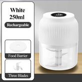 250ml Mini Electric Vegetable Chopper – USB Rechargeable Wireless Garlic & Food Crusher