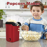 HOMEFISH Mini Electric Popcorn Machine – Fully Automatic Air Popper for Home