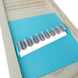 Fries Grid Stainless Potato Cutter β Wooden & Steel Vegetable Grater Slicer
