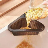Kitchen Sink Drain Basket – Stainless Steel Triangle Strainer & Storage Organizer