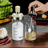 Glass Spice Jar Organizer – Sugar Bowl & Salt Shaker with Spoon