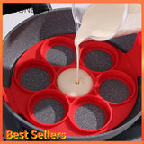 Silicone Pancake Maker β 7-Hole Nonstick Mold for Eggs, Pancakes & Baking