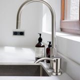 Samodra Nickel Soap Dispenser โ 360ml Black Kitchen Sink Liquid Soap Pump