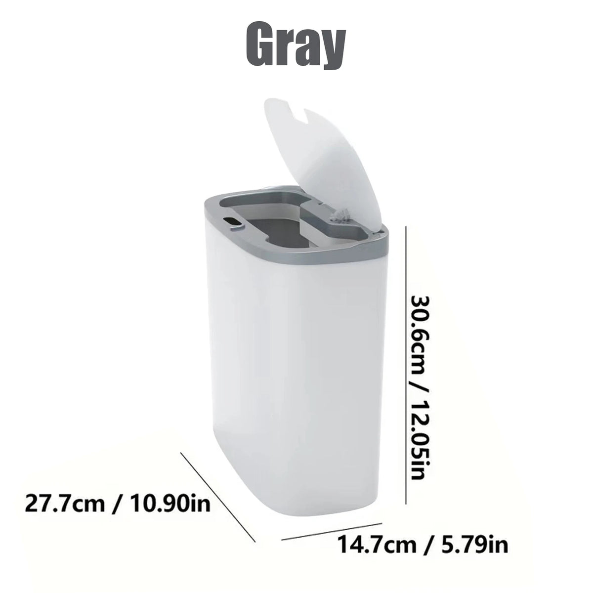 13L Motion Sensor Trash Can with Lid – Waterproof Slim Automatic Garbage Bin