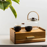 Wood Tea Bag Organizer – Multi-Compartment Tea Box for Home, Office & Kitchen Countertop