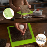 High-Quality Silicone Sushi Rolling Mat – Non-Stick Sushi Mat for Beginners & Kids