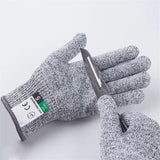 Level 5 Cut-Resistant Safety Gloves Wire Metal Protection for Kitchen & Outdoor Work