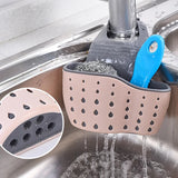 Kitchen Sink Hanging Drain Basket – Adjustable Soap & Sponge Holder Organizer
