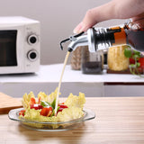 Transparent Glass Olive Oil Bottle – Leakproof Press-Type Cruet (150 / 250 / 500ML)