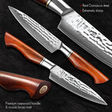 HEZHEN 5" Utility Knife – 73-Layer Powder Damascus Steel Ultra-Sharp Kitchen Knife