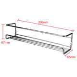 Kitchen Organizer 2 Pcs Metal Hanging Racks – Wall-Mounted Spice Jar Storage Shelf