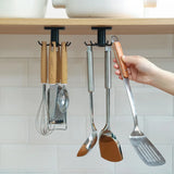 360° Rotatable Kitchen & Bathroom Hook Organizer – Nail-Free Wall and Cabinet Hanger