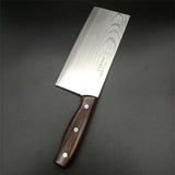 Professional Chinese Cleaver Knife – 5Cr15MoV Stainless Steel Chef Slicer with Wooden Handle