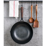 Konco 32cm Pure Iron Wok – Non-Coated Cast Iron Pan for Gas & Induction