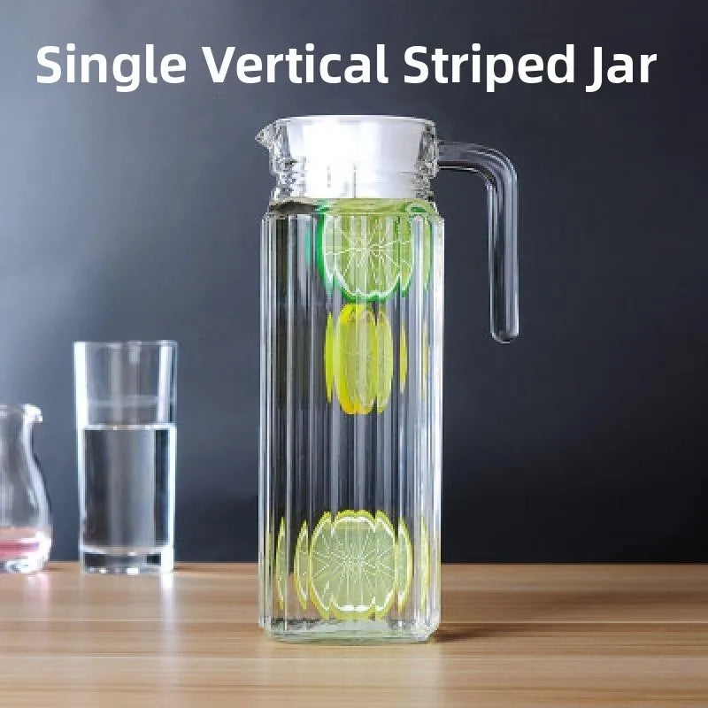 Heat-Resistant Glass Water Bottle – Large Capacity for Hot & Cold Beverages