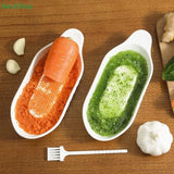 White Ceramic Manual Grinding Tool – Garlic & Ginger Paste Plate